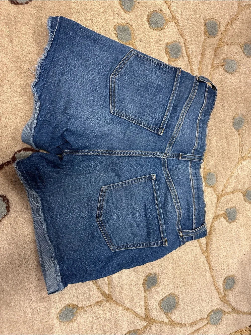 Old Navy Medium Blue Denim Girls' Frayed Cuffed Shorts